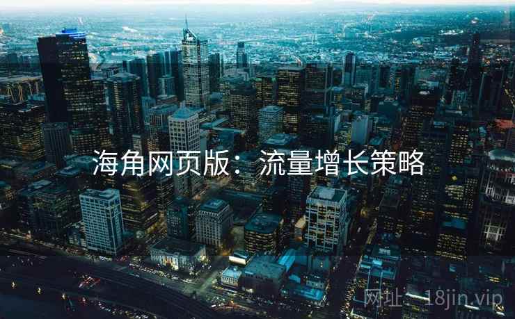 海角网页版：流量增长策略