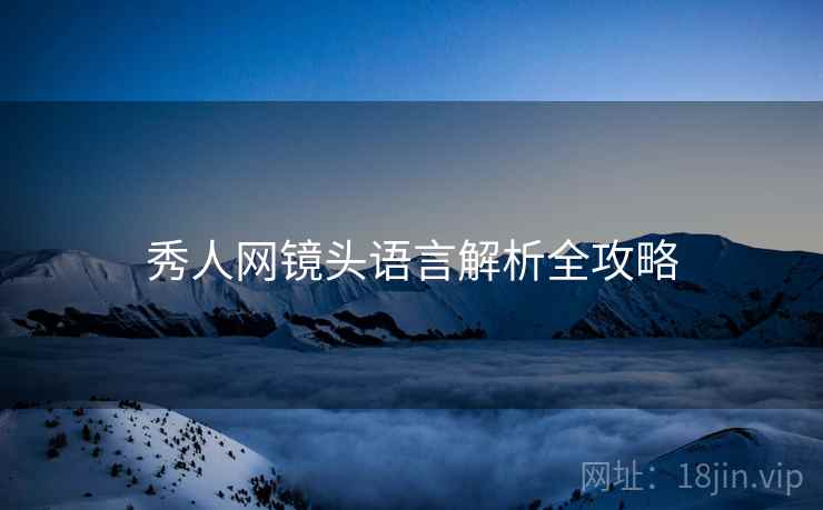 秀人网镜头语言解析全攻略