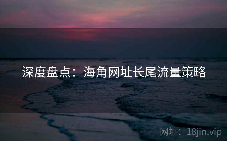 深度盘点：海角网址长尾流量策略